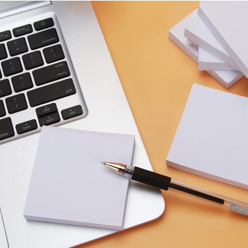 LinQuick White Sticky Notes 6 Pads 3 X 3 Inch 100 Sheets/Pad Self-Stick Notes Pads 600 Sheets Total - Image 3